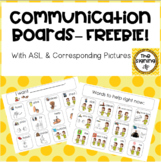 FREEBIE- Simple Communication Boards for at Home (Distance