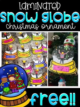 Preview of FREEBIE- Snow Globe Ornament Craft