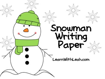 Preview of FREEBIE: Snowman Writing Paper