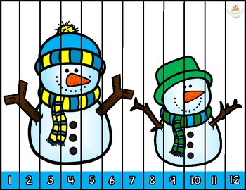 FREEBIE! Snowmen Math Puzzles! (Winter Themed Math Activity) | TPT