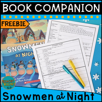 Preview of FREEBIE Snowmen at Night Book Companion for Speech Therapy