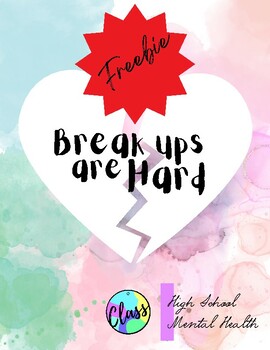 Preview of FREEBIE | Social Emotional Learning | High School Mental Health | Breakups