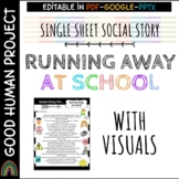 FREEBIE! Social Story For Running Away At School | Elopement | EDITABLE