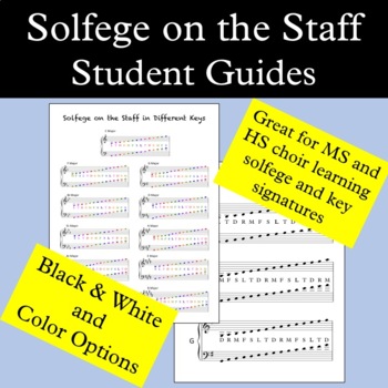 Preview of FREEBIE: Solfege on the Staff in Different Keys