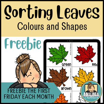 Preview of Sorting Leaves by Color and Shape | Math Centres | Loose Parts| FREEBIE