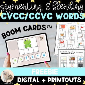 Preview of FREEBIE - Spelling CCVC and CVCC Words (Boom™ Cards and Printable Worksheets)