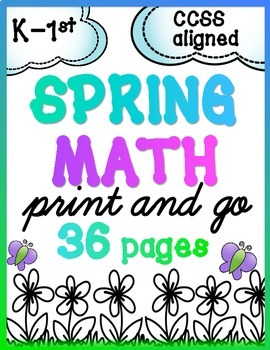 Preview of Spring Math for K & 1 {Number Sense, Place Value, Add/Subtract} - PREVIEW!