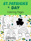 FREEBIE St. Patrick's Day Coloring Pages March Leprechaun 