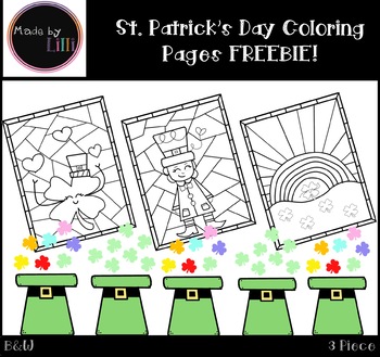 Preview of FREEBIE St. Patricks Day Coloring Pages - Coloring Sheets