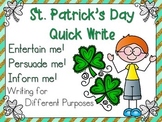 FREEBIE: St. Patrick's Day Quick Write