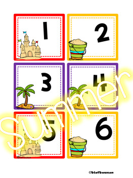 Preview of Calendar Cards - Summer {ABCC Pattern}