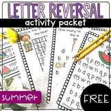 FREEBIE Summer Letter Reversal Activity Packet for OT