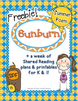Preview of *FREEBIE* Summer Poem & Printables w/ Shared Reading Plans {Common Core Aligned}