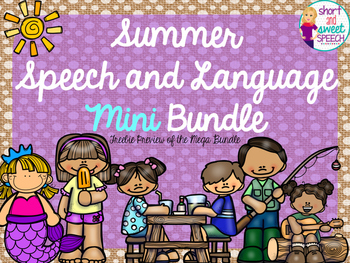 Preview of FREEBIE: Summer Speech and Language Mini Bundle