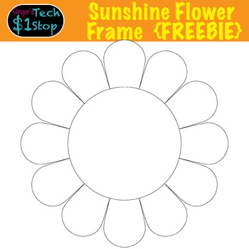 Preview of FREEBIE * Sunshine Flower Frame Craft * Summer * Spring * Garden