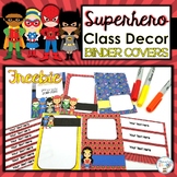 FREEBIE Superhero Classroom Decor Binder Covers EDITABLE
