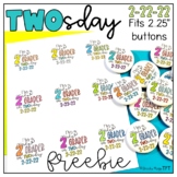 FREEBIE TWOsday 2-22-22 Printable 2.25" Button Sticker Labels