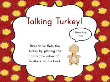 Preview of {FREEBIE} Talking Turkey: A Counting & Cardinality Game