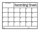 FREEBIE Task Card Scoot Recording Sheet