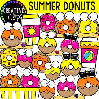 Preview of FREE Summer Donut Buds {Donut Clipart}