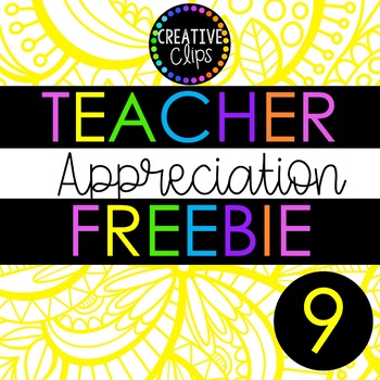 Preview of FREEBIE! Teacher Appreciation Day 9 {Creative Clips Clipart}