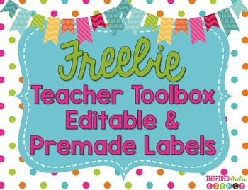 FREEBIE Teacher Toolbox Labels by Inspired Owl's Corner | TPT