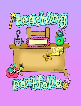 Preview of FREEBIE - Teaching Portfolio Cover Page and Spine {DobiBee Designs}