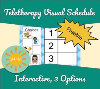 Preview of FREEBIE Teletherapy Visual Schedules for Speech Language Therapy