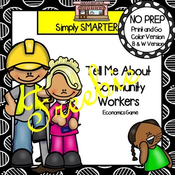 Preview of Tell Me About Community Workers FREEBIE Game