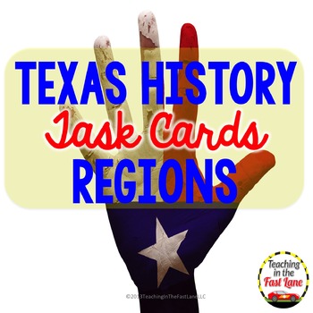 Preview of Texas Regions Task Cards - Texas History Activity - 4th Grade Regions of Texas