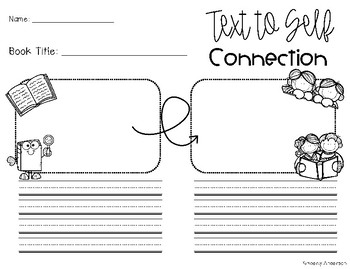 Text To Self Connection Graphic Organizer Tpt