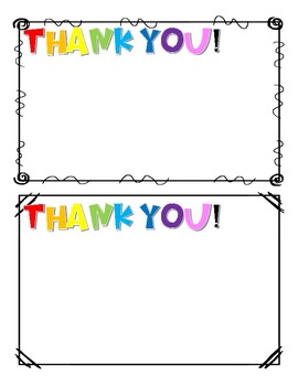 FREEBIE! Thank You Note Cards Printable FREE by Sarah - Get Goin Cohen