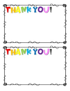 FREEBIE Thank You Note Cards Printable FREE by Sarah Get Goin Cohen