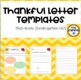 FREEBIE-- Thanksgiving "I'm Thankful" Letter Templates