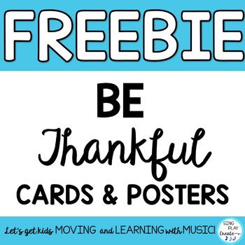 Preview of FREEBIE: "Thankful" Cards, Posters, Writing Activity, End of Year, Thanksgiving