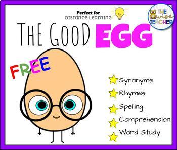 Preview of FREEBIE The Good Egg | Spring Reading Comprehension Back to School Activities |