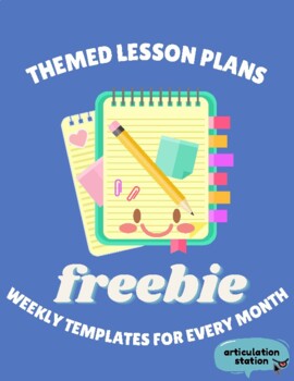 Preview of FREEBIE: Themed SLP Lesson Plan Templates - Monthly & Weekly