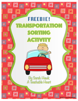 Preview of FREEBIE Transportation Cut and Paste Activity