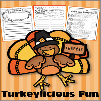 Preview of FREEBIE: Turkey-licious Math, Writing, and More