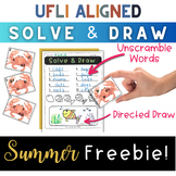 FREEBIE! UFLI-Aligned: Summer Word Scramble & Directed Dra