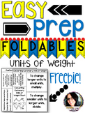FREEBIE Units of Weight with Conversions Foldables - Perfe