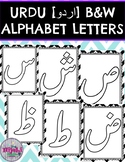 FREEBIE - Urdu Alphabet Letters (Black & White Chevron) Posters