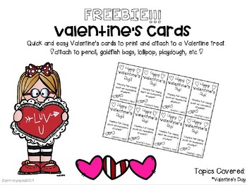 Preview of FREEBIE!!! Valentine's Day Cards