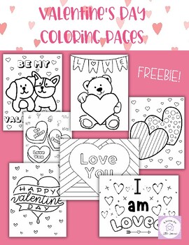 FREEBIE Valentine's Day Coloring Pages by A Home for Little Learners