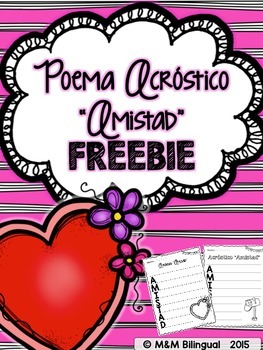 Preview of FREEBIE Valentine's Acrostic Poem {Spanish}