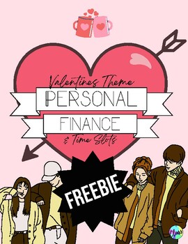 Preview of FREEBIE | Valentines Day Personal Finance and Time | High School Math