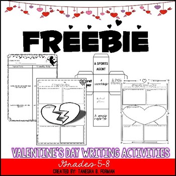 Preview of FREEBIE: Valentine's Day Writing for Middle Grades