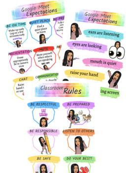 Preview of FREEBIE Virtual Class Expectations and Rules