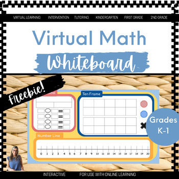 Preview of FREEBIE - Virtual Math Whiteboard *NO PREP* - Google Slides
