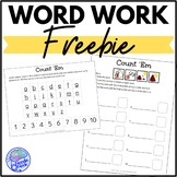 FREEBIE- WORD WORK for any Vocabulary List in Autism Units